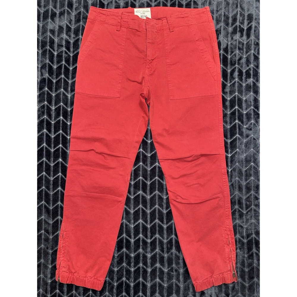 NILI LOTAN Women's Cropped Military Sunfade Red Size 4